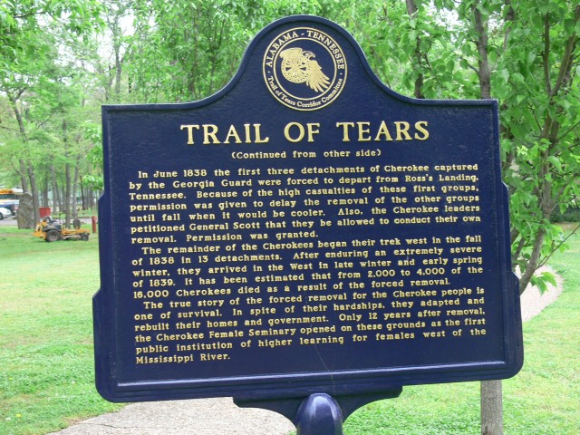 Cherokee_Heritage_Center_-_Trail_of_Tears_Schild_2
